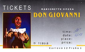 ドン・ジョヴァンニの人形劇のチケット